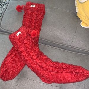 UGG red wool socks
